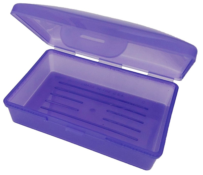 American Comb: Soap Box, 1 Purple - Made in The USA - Soapbox with Hinged Lid and Secure Latch - Image 2